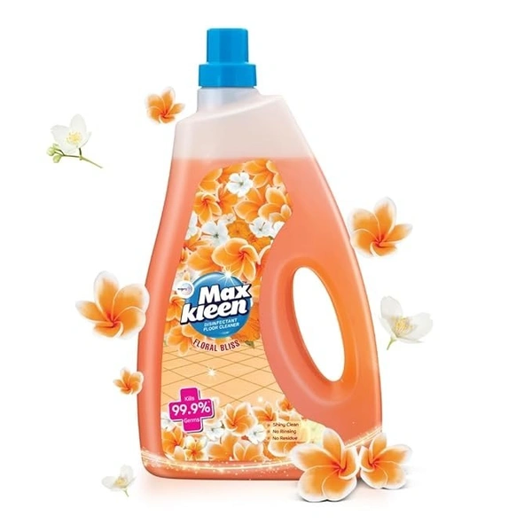 Maxkleen Floral Bliss Disinfectant Floor Cleaner with 99.9% Germ Protection Floral  (1800 ml) - 1.8 LTR