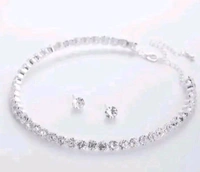 Silver Hastly With Ring Necklace Jewelry Set - Silver, Adjustable