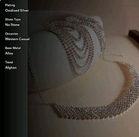 Golden Levish Jelabi Necklace  - oxidised silver, Adjustable