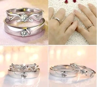 Couple Ring For Valentine's Day Gifts Couple Ring Boys & Girl  - Silver, Free Size