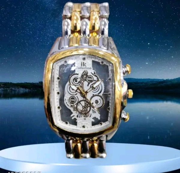 New Trendy Luxury Watch Gold And Silver  - silver, gold, Adjustable