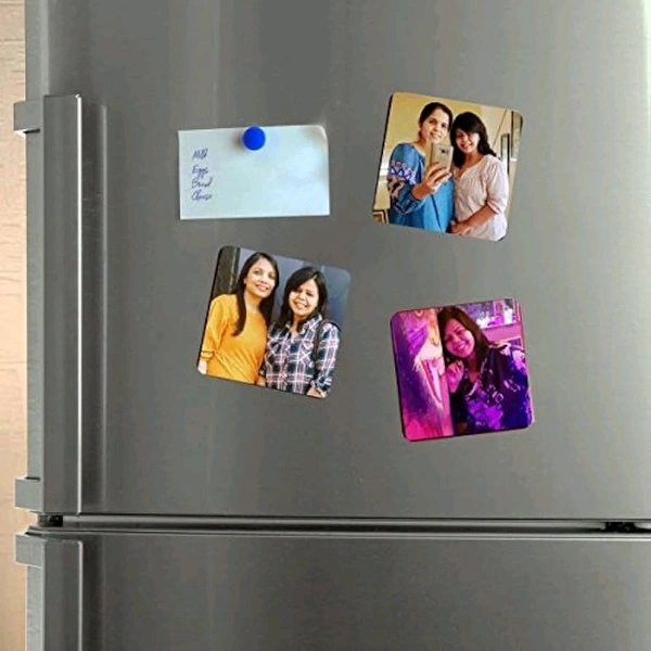 Print X Customized Fridge Magnet - Square, White