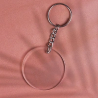 Print X Customized Acrylic Glass Keychain  - White, Round