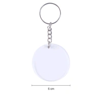 Print X Customized Acrylic Glass Keychain  - White, Round