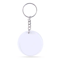 Print X Customized Acrylic Glass Keychain  - White, Round