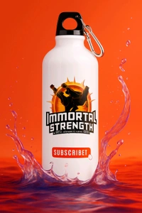 Print X Immortal Strength Collection Sipper Bottle - White, 750ml