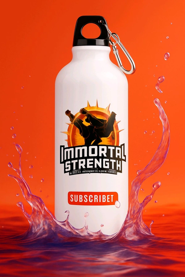 Print X Immortal Strength Collection Sipper Bottle - White, 750ml