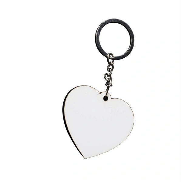 Print X Customized Photo Printed Keychain - Heart, White