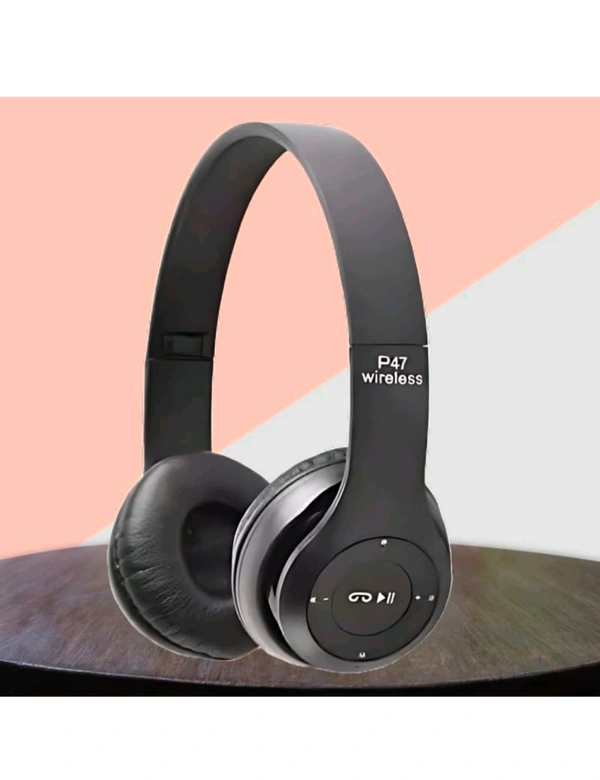 Bluetooth Neckband icall P47 Bluetooth Over Ear Headphones Wireless with Mic (Black) - Black, 12
