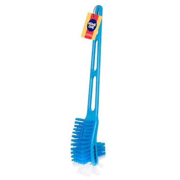 HOME ONE ESSENTIAL'S DOUBLE HOCKEY PLASTIC TOILET BRUSH,  1NOS.