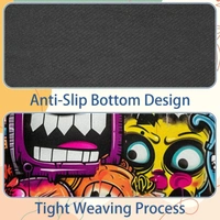 Mehra Gift House Graffiti Printed Square Desk Mat Mousepad, Non-Slip Rubber Bottom, Suitable for Office and Gaming