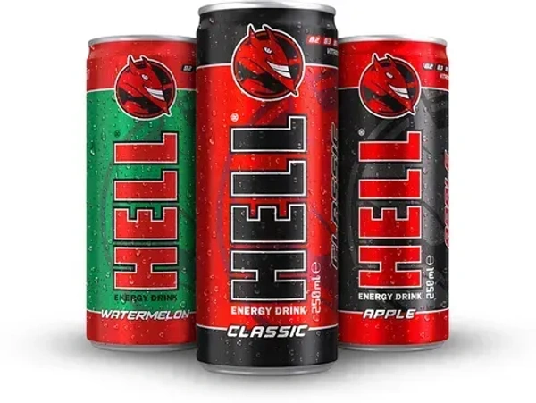 Hell Energy Classic Energy Drink (250 ml, Classic Flavored)