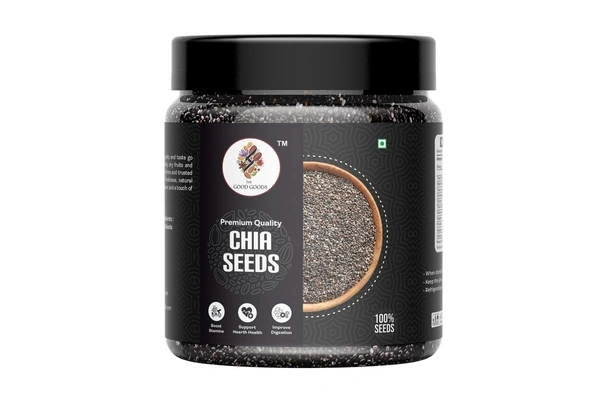 THE GOOD GOODS Chia Seeds - Seeds for Weight Management | Rich in Calcium, Protein & Fibre | Chia Seeds for Eating | Antioxidant Rich Seeds - 250gm | Chia Seed_250gm