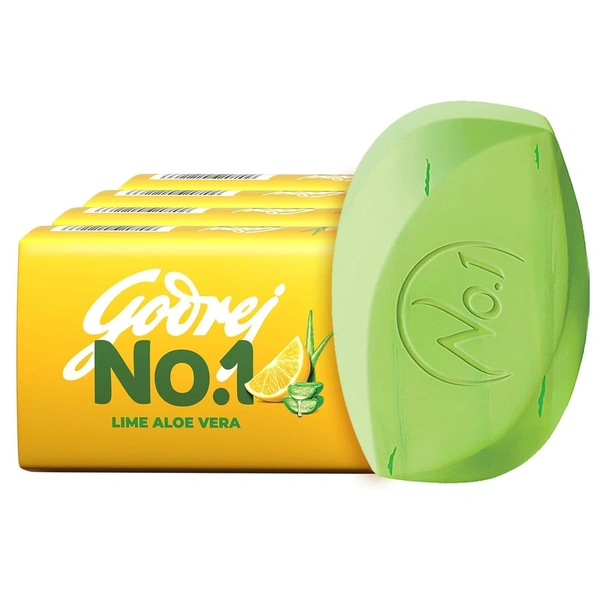 Godrej No.1 Lime & Aloe Vera Soap (4 x 100 g) - Buy 4 Get 1 Free