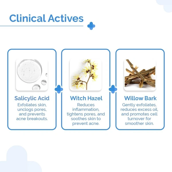 The Derma Co. 2% Salicylic Acid Gel Face Wash | For Oily Skin | With Salicylic Acid & Witch Hazel | Treats Active Acne| Unclog Pores | Controls Oil - 100ml