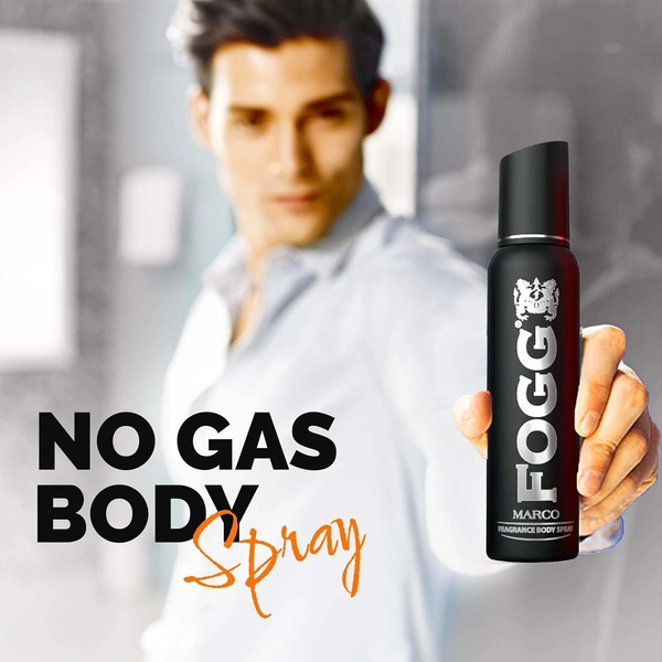Fogg Marco No Gas Deodorant for Men, Long-Lasting Perfume Body Spray, 150 ml