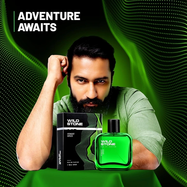 Wild Stone Forest Spice EDP Premium Perfume for Men, 100 Ml | Long-lasting Eau De Parfum | Luxury Fragrances | Woody Masculine Men perfume