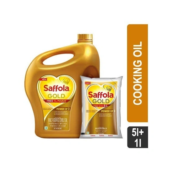 Saffola Gold Refined Cooking oil - 5L + 1L