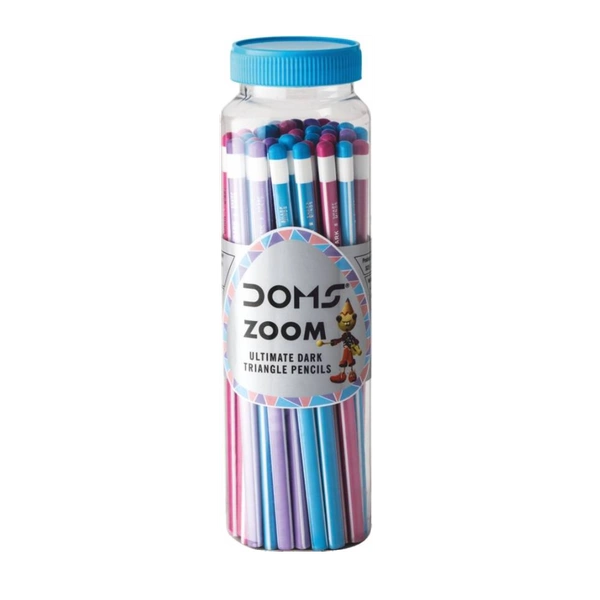 DOMS Zoom Triangle Pencil  (Set of 30, Multicolor)