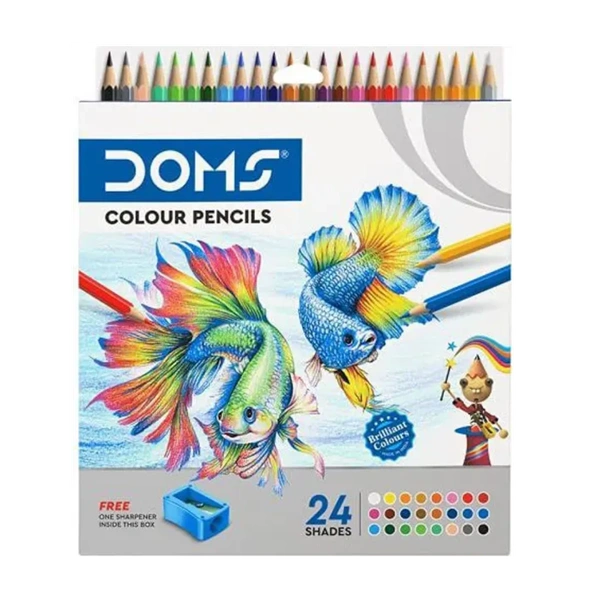 DOMS NA round Shaped Color Pencils Set of 24, Multicolor