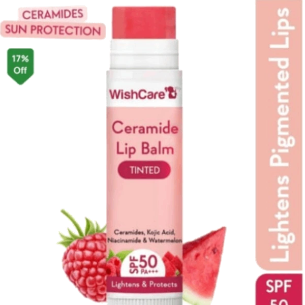 WishCare Ceramide Lip Balm Tinted  - with SPF50 PA+++ - 5 MG