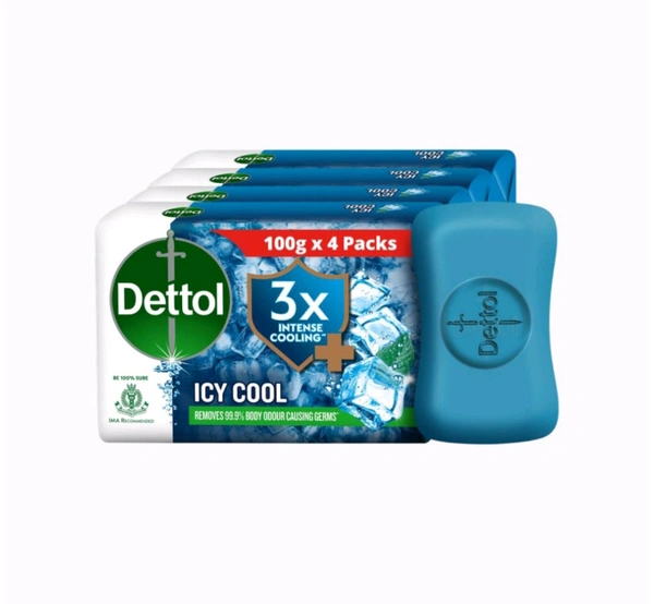 Dettol Icy Cool Bathing Soap With 3x Intense 100gmx3
