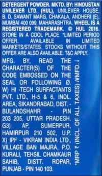 Wheel 2 in 1 Clean & Fresh Detergent Powder - 1kg