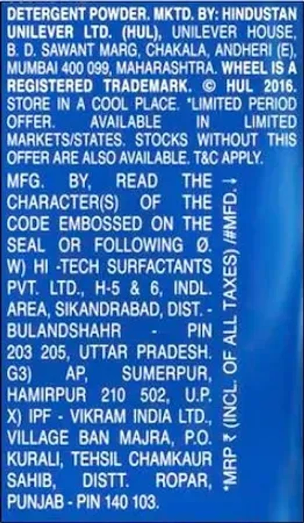 Wheel 2 in 1 Clean & Fresh Detergent Powder - 1kg