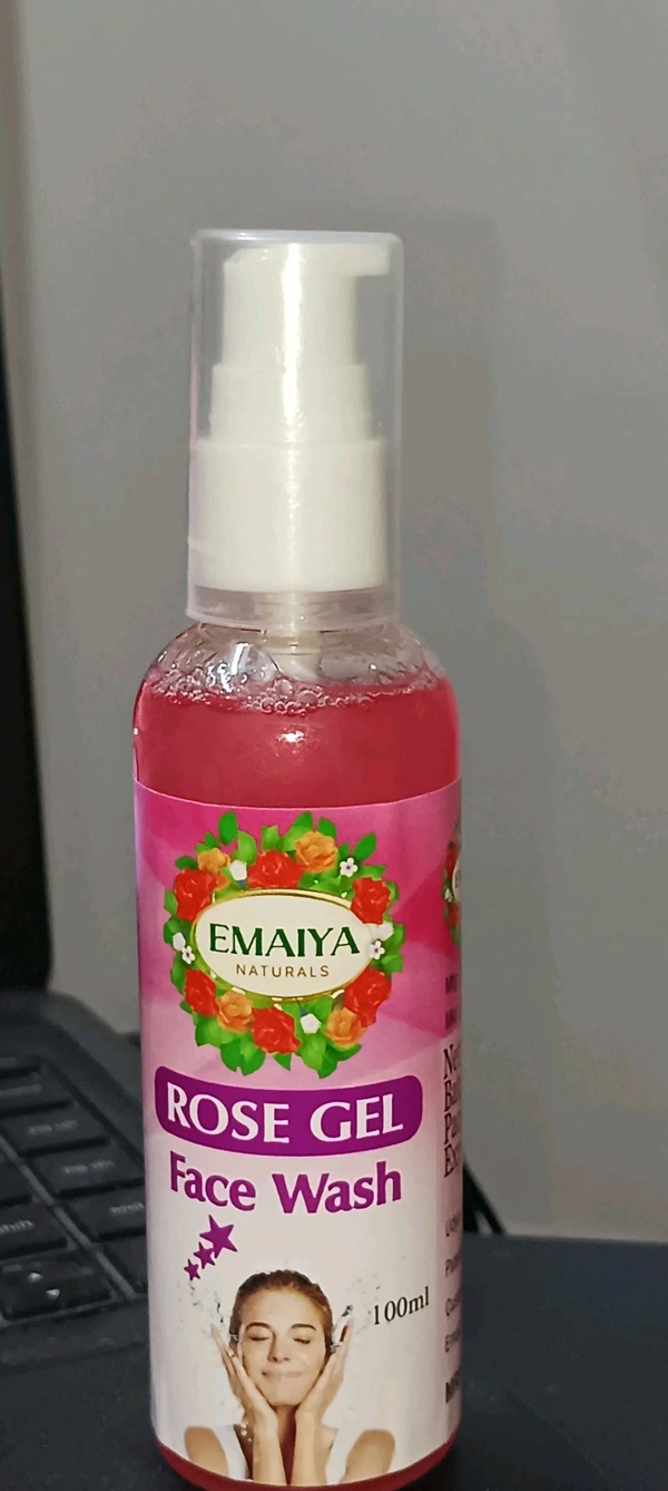 Emaiya Naturals Rose Gel Face Wash - Sundown, 8inch Height, 100ml