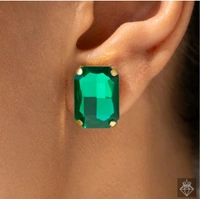 Single-Line Emerald Necklace Set With Earrings - Free