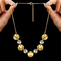 Crystal-Necklace Set With Earrings