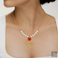 Anti-Tarnish Necklace Set With Earrings.