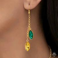 Anti-Tarnish Multicoloured Crystal Necklace Set With Earrings