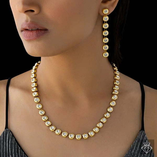 AD Necklace Set With Earrings