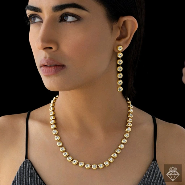 AD Necklace Set With Earrings