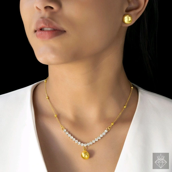 American Diamond Necklace Set With Earrings