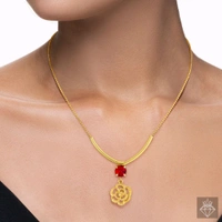 Anti-Tarnish Flower Necklace Set With Earrings