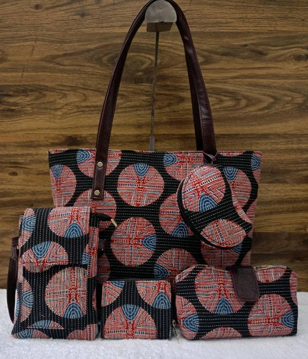 Ikkat  Bag 5 Piece Combo