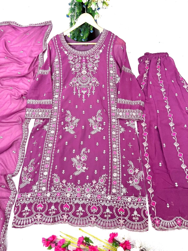 Kurti Plazzzo Dupatta Set 