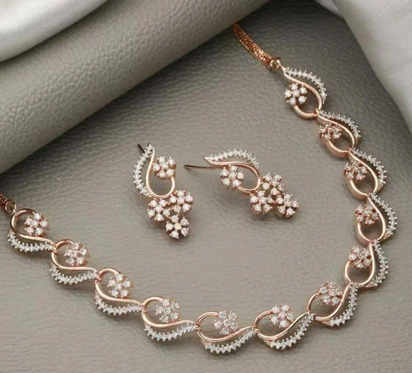 Rose Gold Brass Necklace 