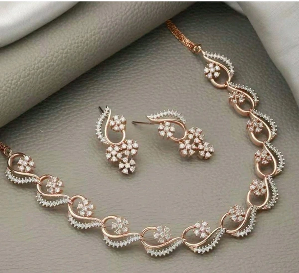 Rose Gold Brass Necklace 