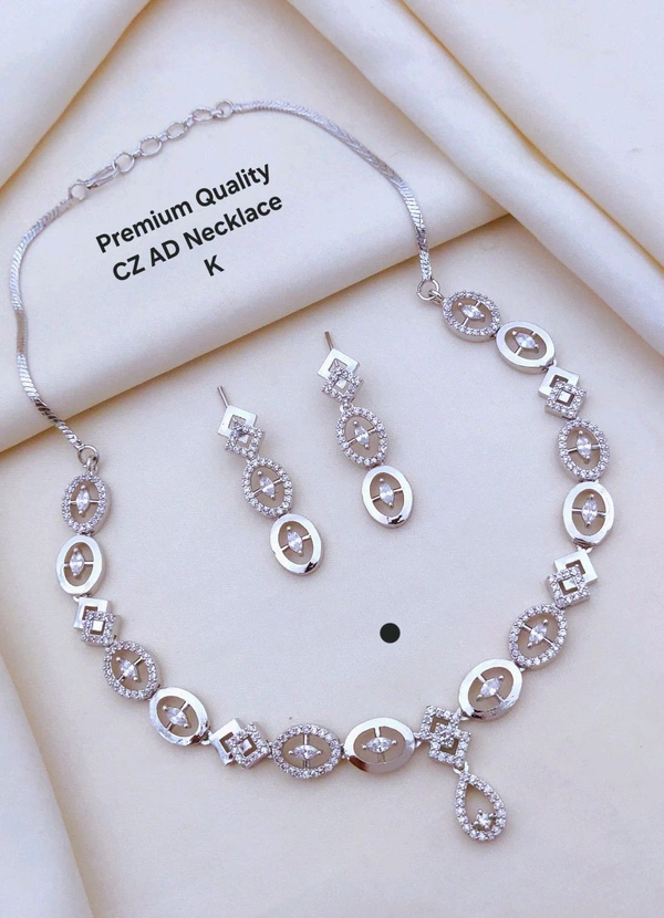 AD Necklace Set With Earrings