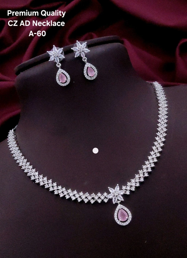AD Necklace Set With Earrings