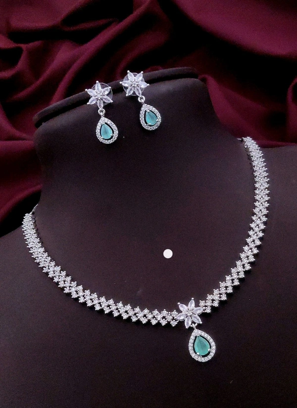 AD Necklace Set With Earrings