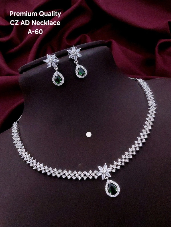 AD Necklace Set With Earrings