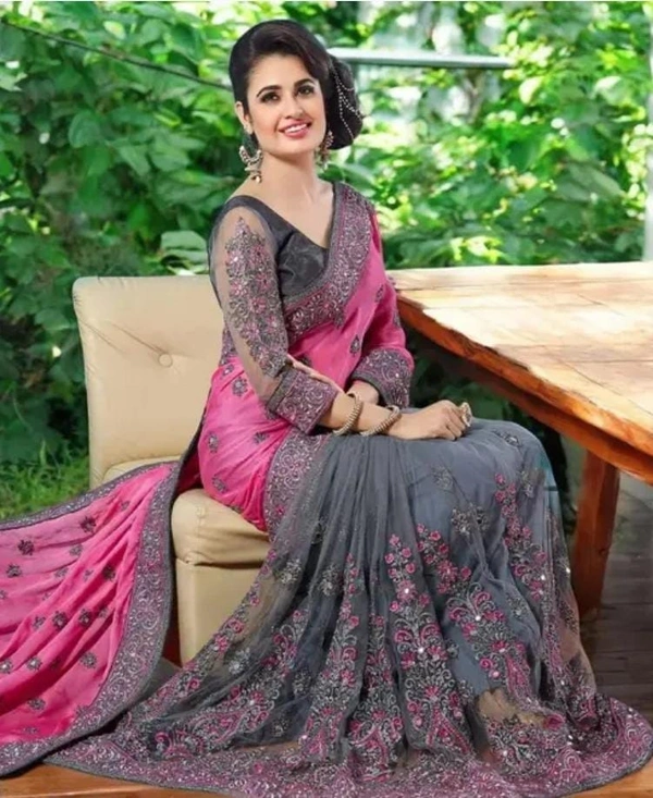 VICHITRA AND SOFT NET HEAVY SAREE