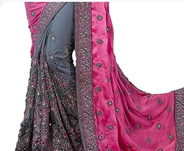 VICHITRA AND SOFT NET HEAVY SAREE