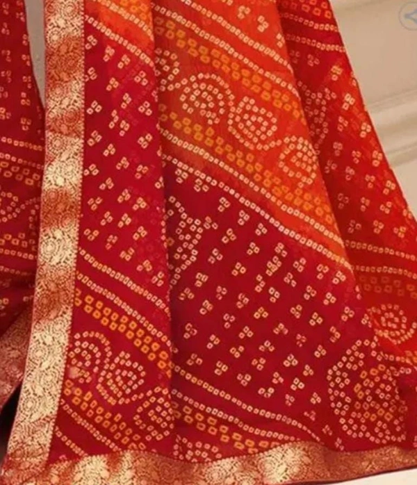 AMAZING GEORGETTE SAREE WITH RUNNING BLOUSE 