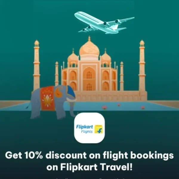 Flight Booking Coupon 10 % OFF (Flipkart Travel)