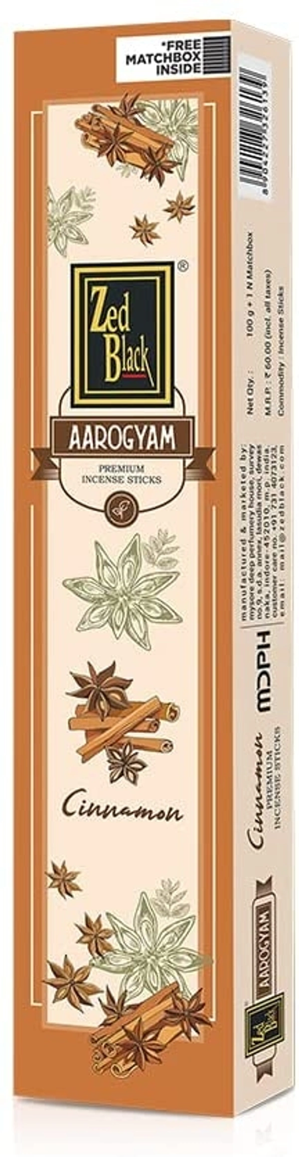 Dhup Zed Black Aarogyam (Agarbatti) - 100g